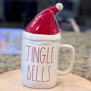 Rae Dunn By Magenta Ceramic Christmas Mug with Decorative Lid